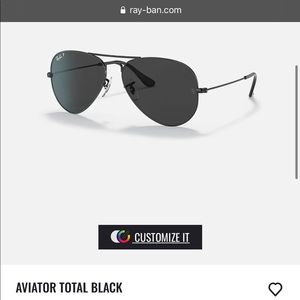 Black aviator raybans